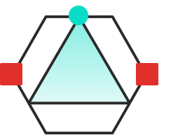 Triangle inside hexagon