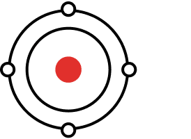 Concentric circles, with red center circle