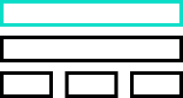 Black and turquoise stacked rectangles